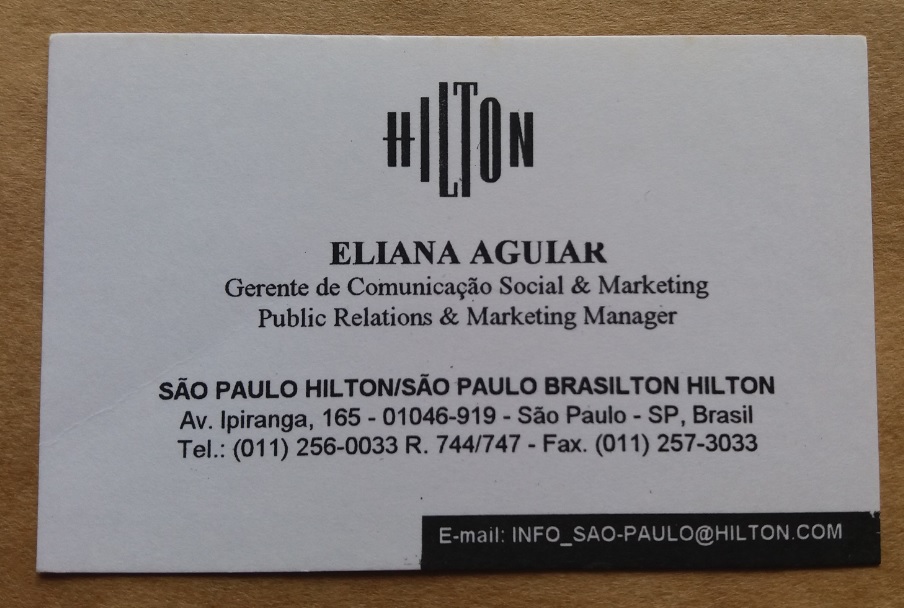 Eliana Aguiar, São Paulo Hilton Hotel