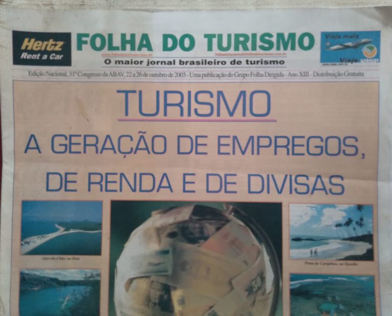 Turismo escrito em verde